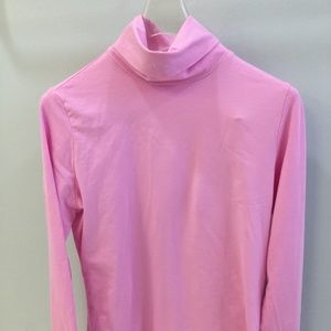 Lands End Stretch Lightweight Turtleneck Light Pink